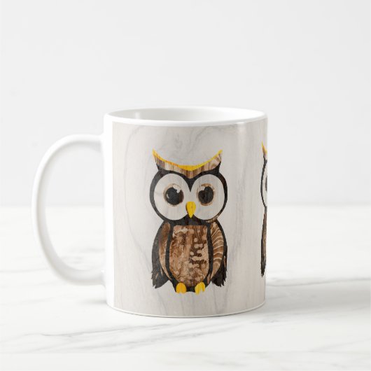 Holz - Chouette - Owl Kaffeetasse (Links)