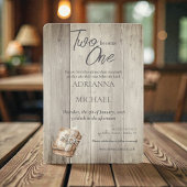 Holz Christlich zwei wird eins Einladung