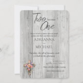 Holz Christlich zwei wird eins Einladung (Vorderseite)