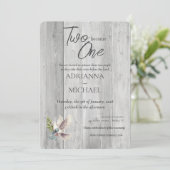 Holz Christlich zwei wird mit Taube eins Einladung (Stehend Vorderseite)