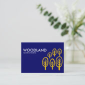 Holz (Chubby) - Bernstein auf Dunkelblau Visitenkarte (Stehend Vorderseite)