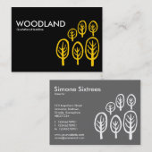 Holz (Chubby) - Bernstein auf Schwarz Visitenkarte (Vorne/Hinten)