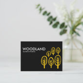 Holz (Chubby) - Bernstein auf Schwarz Visitenkarte (Stehend Vorderseite)