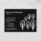 Holz (Chubby) - Schwarz und Weiß Visitenkarte (Rückseite)