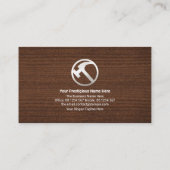 Holz Creative Silver Gold Handyman Hammer Visitenkarte (Rückseite)