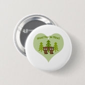 Holz, das du bist meine Biber-Liebe Button (Vorne & Hinten)