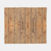 "Holz" Deckblatt ohne Text Fleecedecke (Vorderseite (Horizontal))