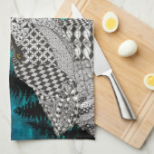 Holz - die Howling Wolf Küchentücher (Viertel Falte)