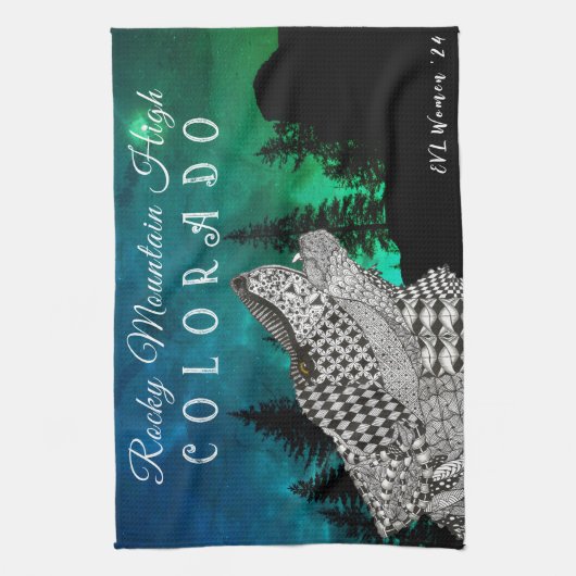 Holz - die Howling Wolf Küchentücher (Vertikal)