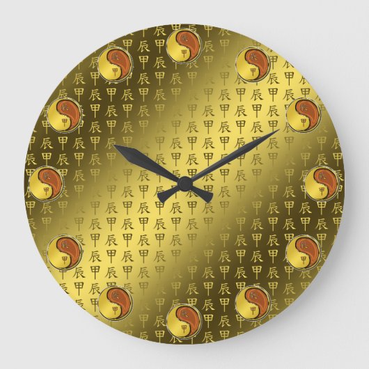 Holz-Drache Große Wanduhr (Vorderseite)