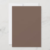 Holz Elegante Kalligraphie Rustikale Hochzeit Einladung (Rückseite)