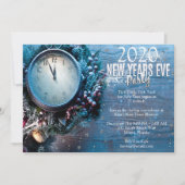 Holz Elegantes Silvester Party Einladung (Vorderseite)
