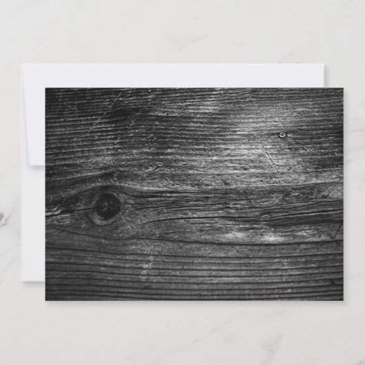 Holz Elegantes Silvester Party Einladung (Rückseite)