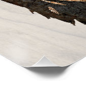 Holz - Eule mit großen Augen Poster (Ecke)