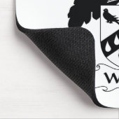 Holz-Familienwappen Mousepad (Ecke)