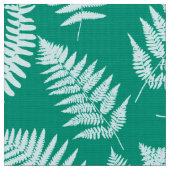 Holz-Fern-Muster, Aqua und Türkis Stoff (Nahaufnahme)