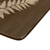 Holz-Fern-Muster, braun und beige Schneidebrett (Ecke)