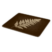 Holz-Fern-Muster, braun und beige Schneidebrett (Ecke)