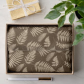 Holz-Fern-Muster, braun und beige Seidenpapier (Geschenk)