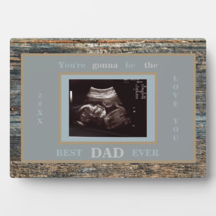 Holz-Foto-Ultraschall Wirst der beste Vater aller  Fotoplatte