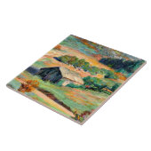 Holz - Frühe Herbstlandschaft Fliese (Seite)