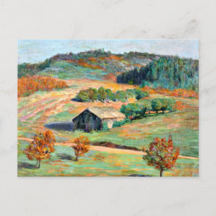 Holz - Frühe Herbstlandschaft Postkarte