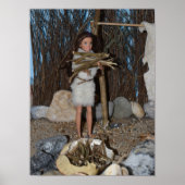 Holz für das Feuer sammeln. Poster (Vorne)