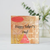 Holz - geometrische Formen - Vatertag Karte (Stehend Vorderseite)