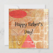 Holz - geometrische Formen - Vatertag Karte (Vorderseite)