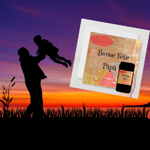 Holz - geometrische Formen - Vatertag Karte