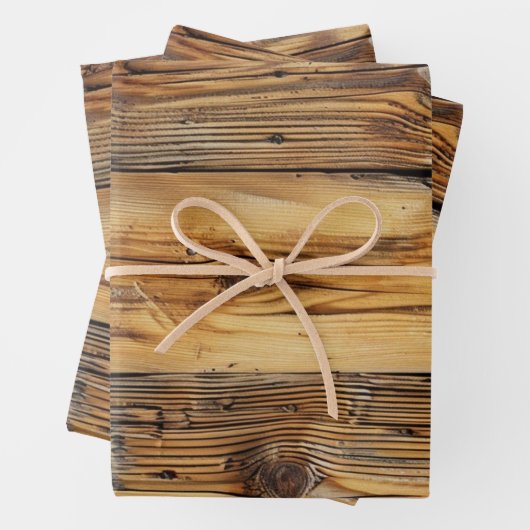 Holz Geschenkpapier Set (Beispiel)