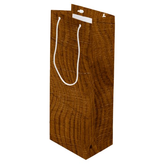 Holz Geschenktüte Für Weinflaschen (Vorderseite Schrägansicht)