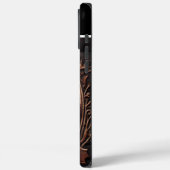 Holz geschnitztes Elch-Wappen Case-Mate iPhone Hülle (Rückseite / Links)