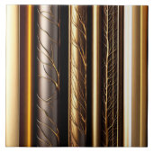 Holz Gold Moderne Kunst Lamperia Collection Fliese (Vorderseite)