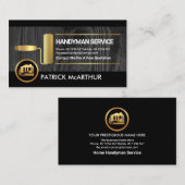 Holz Gold Paint Brush Handyman Painter Visitenkarte (Vorne/Hinten)