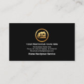 Holz Gold Paint Brush Handyman Painter Visitenkarte (Rückseite)