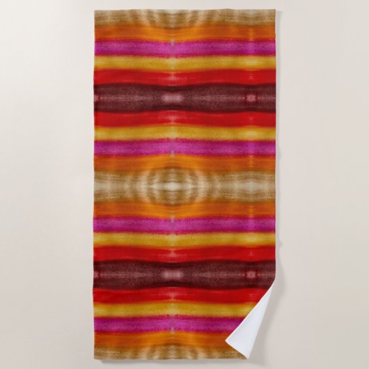 Holz Gradient Wasserfarben Kunst Strandtuch (Vorderseite)