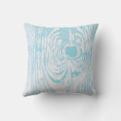 Holz Grain Aqua Pattern Pillow Kissen (Rückseite)