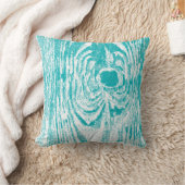 Holz Grain Aqua Pattern Pillow Kissen (Decke)