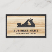 Holz Grain Black Hand Flugzeug Handyman Carpenter Visitenkarte (Vorderseite)