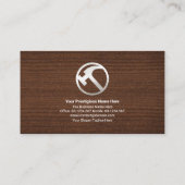 Holz Grain Gold Konstruktion Silberhämmernnagel Visitenkarte (Rückseite)