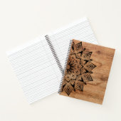 Holz Grain Personalisiert Mandala Spiral Notebook Notizblock (Innenseite)