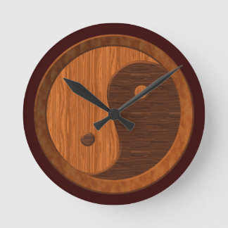Holz Grain Yin Yang Novelty Wall Uhr