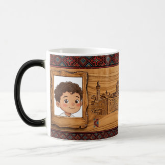 Holz gravierter Stil Jerusalem Tasse
