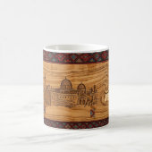 Holz gravierter Stil Jerusalem Tasse (Mittel)