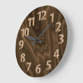 "Holz" Große Wanduhr (Winkel)