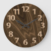"Holz" Große Wanduhr (Vorderseite)