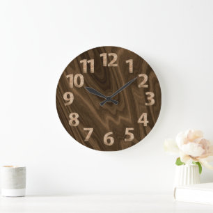"Holz" Große Wanduhr