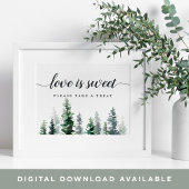 Holz Grove Wedding Dessert Bar Sign Poster