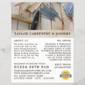 Holz, Hammer und Nägel, Tischler, Tischlerwerbung Flyer (Vorne)